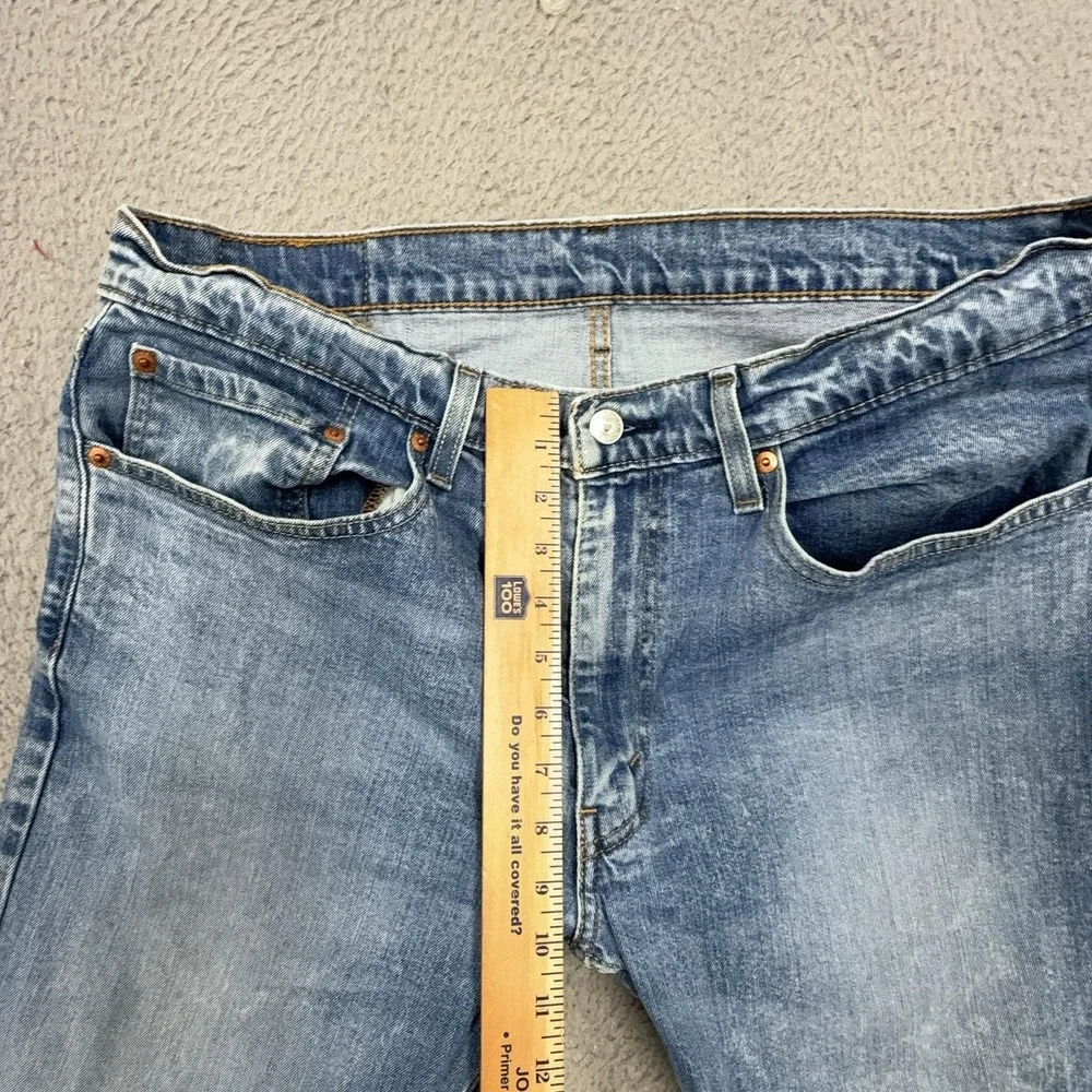 Levis 559 Jeans Mens 36x30 Light Wash Blue Relaxed Straight Stretch Denim
